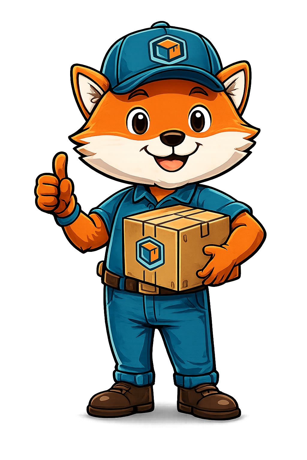 Pocket Freight logistics mascot character