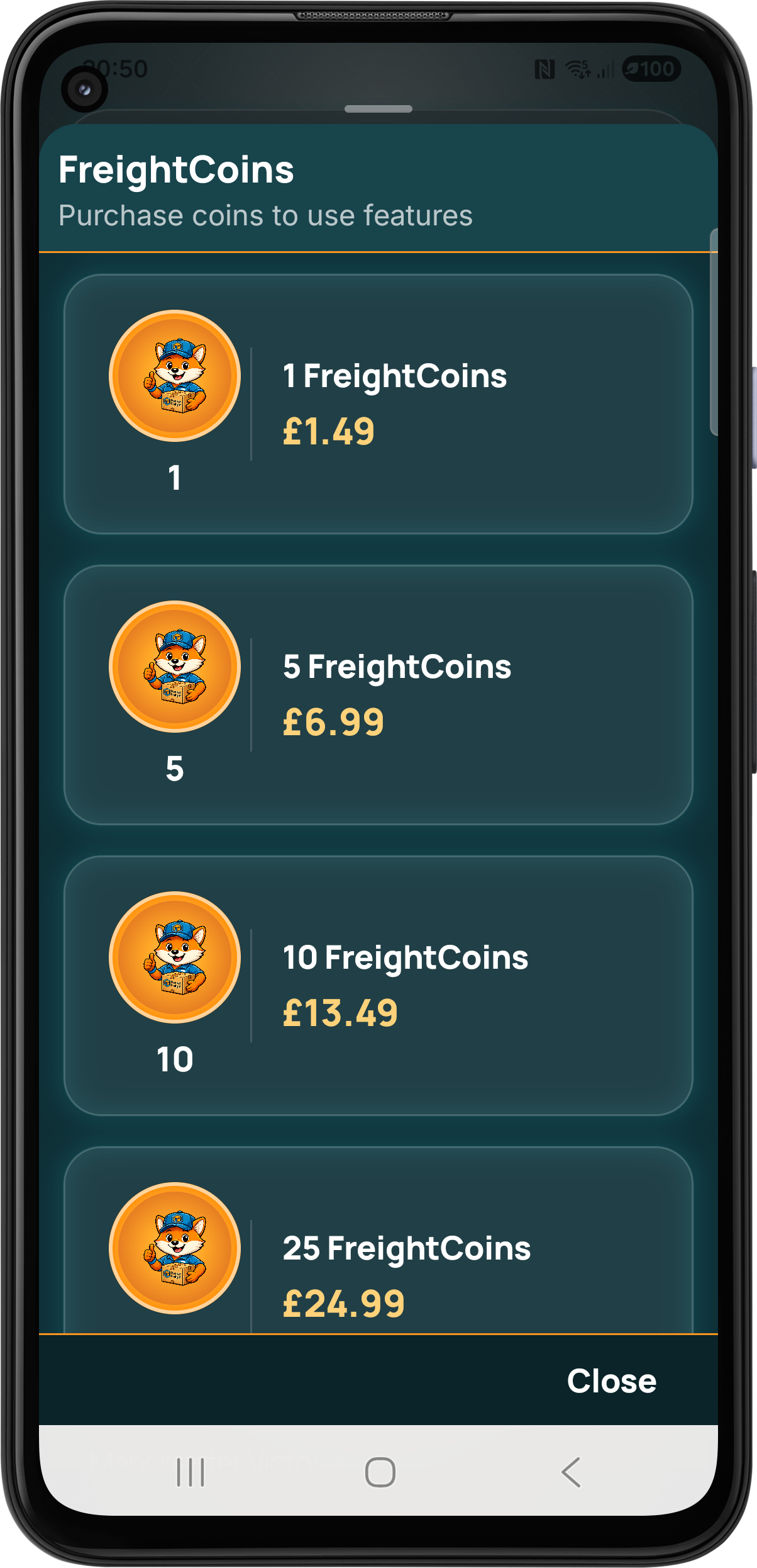 Pocket Freight buy coins