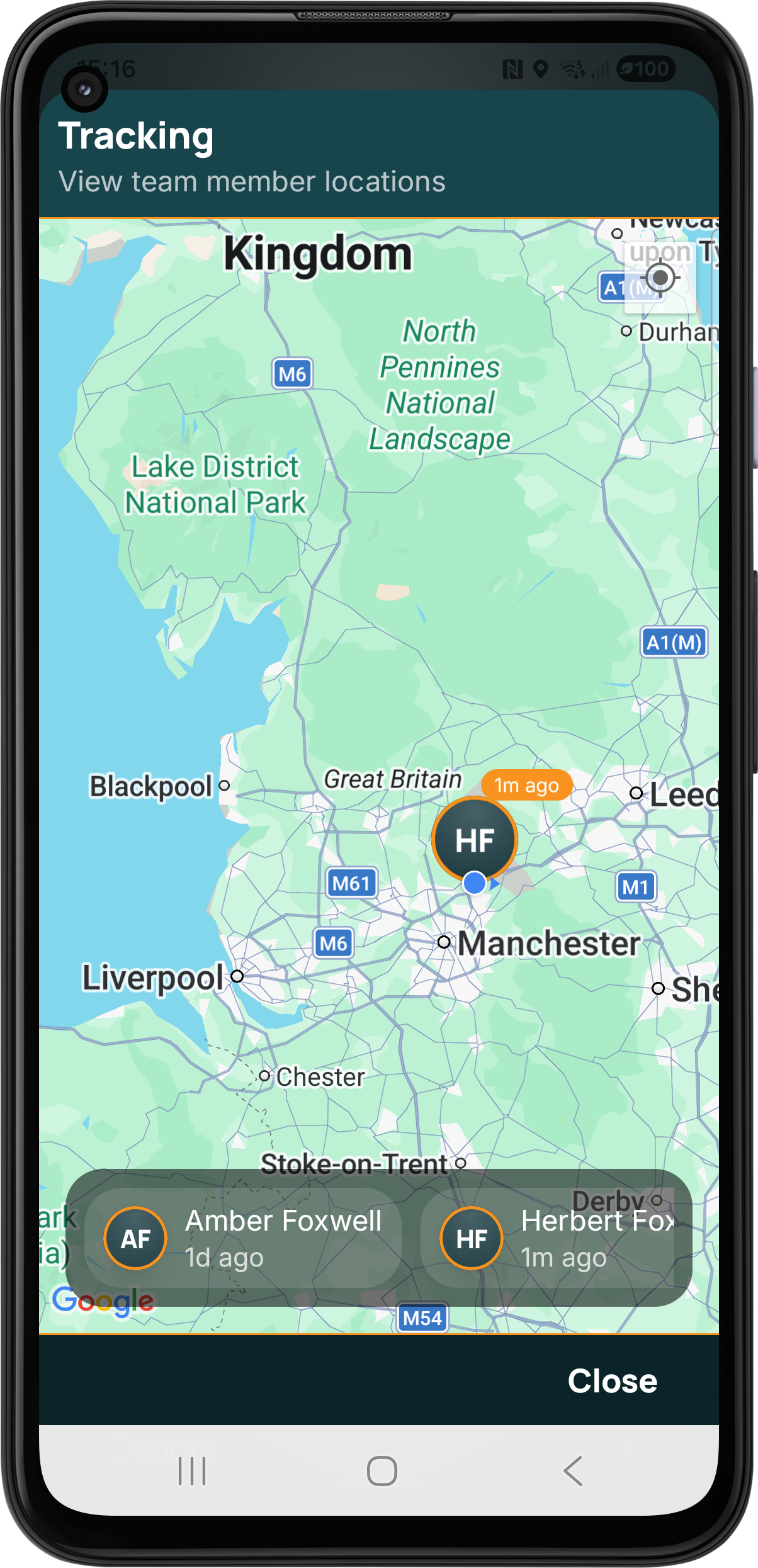 Pocket Freight live tracking
